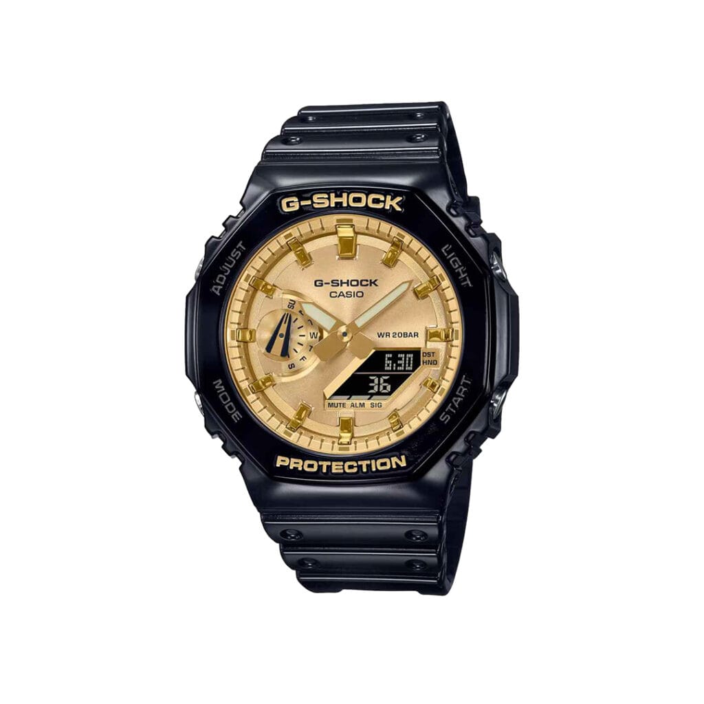 ساعت مچی مردانه جی شاک بند سیلیکونی مدل GA-2100GB-1ADR کاسیو جی شاک |CASIO-G-SHOK