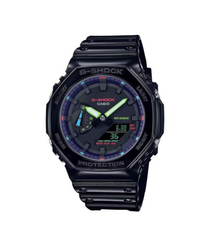 ساعت مچی مردانه جی شاک بند سیلیکونی مدل GA-2100RGB-1ADR کاسیو جی شاک |CASIO-G-SHOK