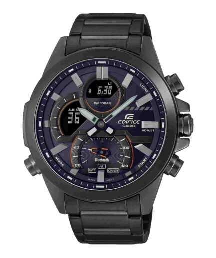 ساعت مچی مردانه کاسیو بند استیل دودی مدل ECB-30DC-1BDF کاسیو ادی فایس |CASIO-EDIFICE