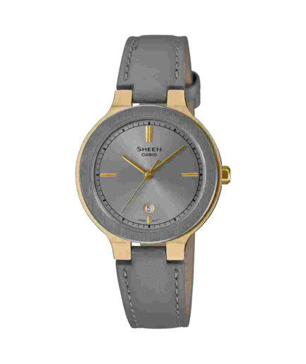 ساعت مچی زنانه بند چرم مدل SHE-4559GL-8AUDF کاسیو ادی فایس |CASIO-EDIFICE
