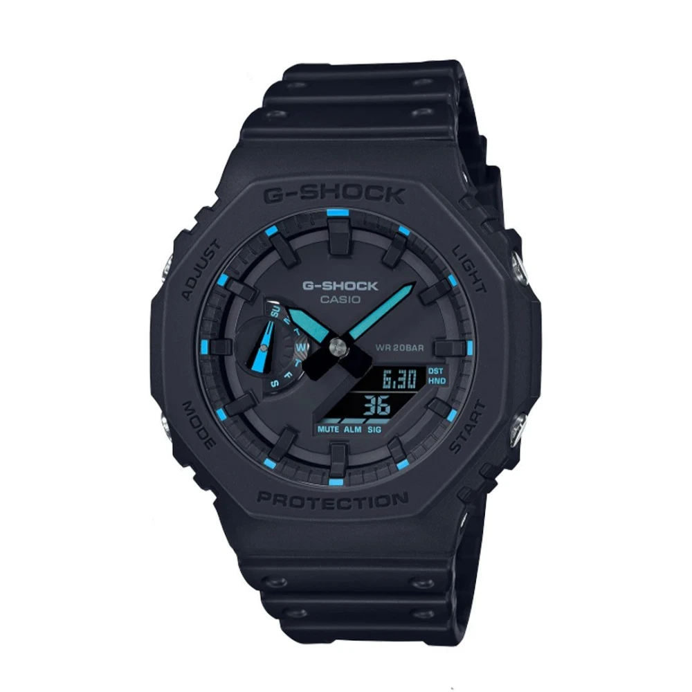 ساعت مچی مردانه جی شاک بند سیلیکونی مدل GA-2100-1A2DR کاسیو جی شاک |CASIO-G-SHOK