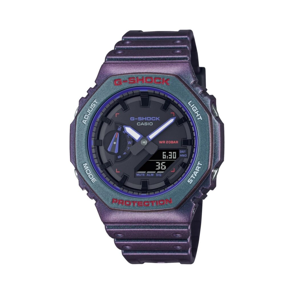 ساعت مچی مردانه جی شاک بند سیلیکونی مدل GA-2100AH-6ADR کاسیو جی شاک |CASIO-G-SHOK